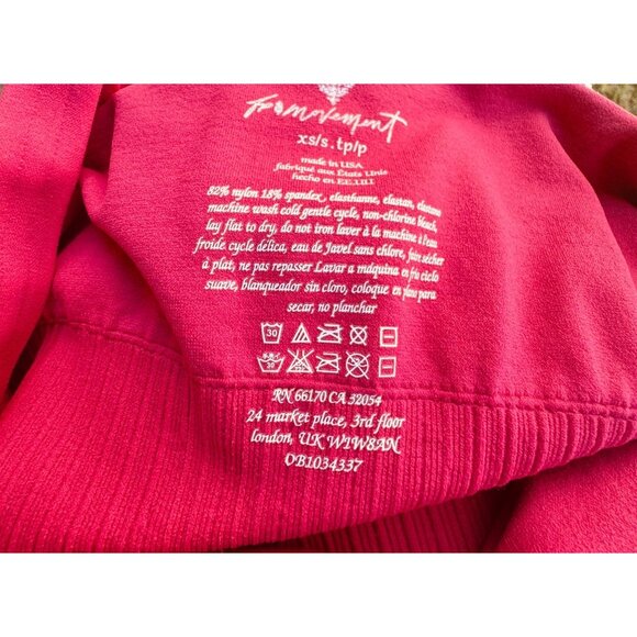 Free People Movement Good Karma Crop Tank Sz XS/S Pink - Picture 6 of 7